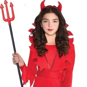 Devious Devil red dress costume Kids Sz Small